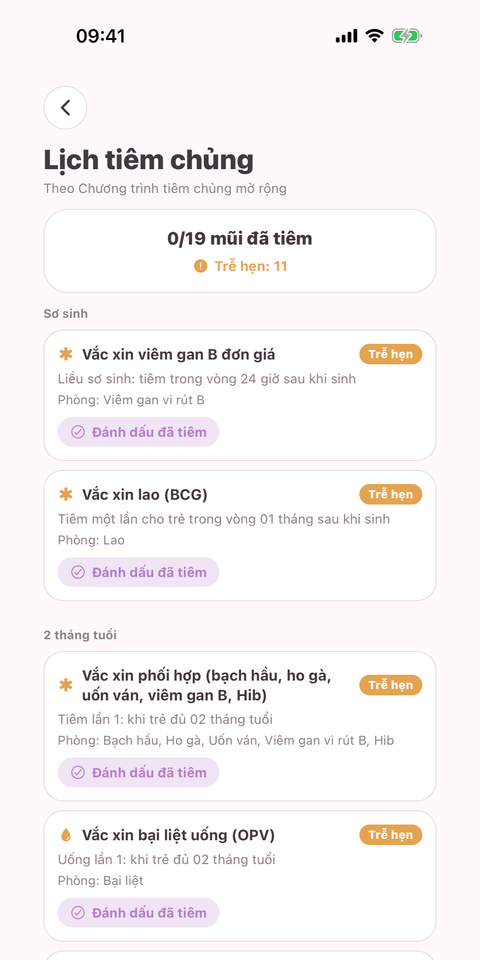 Lịch tiêm chủng theo Thông tư 10/2024/TT-BYT